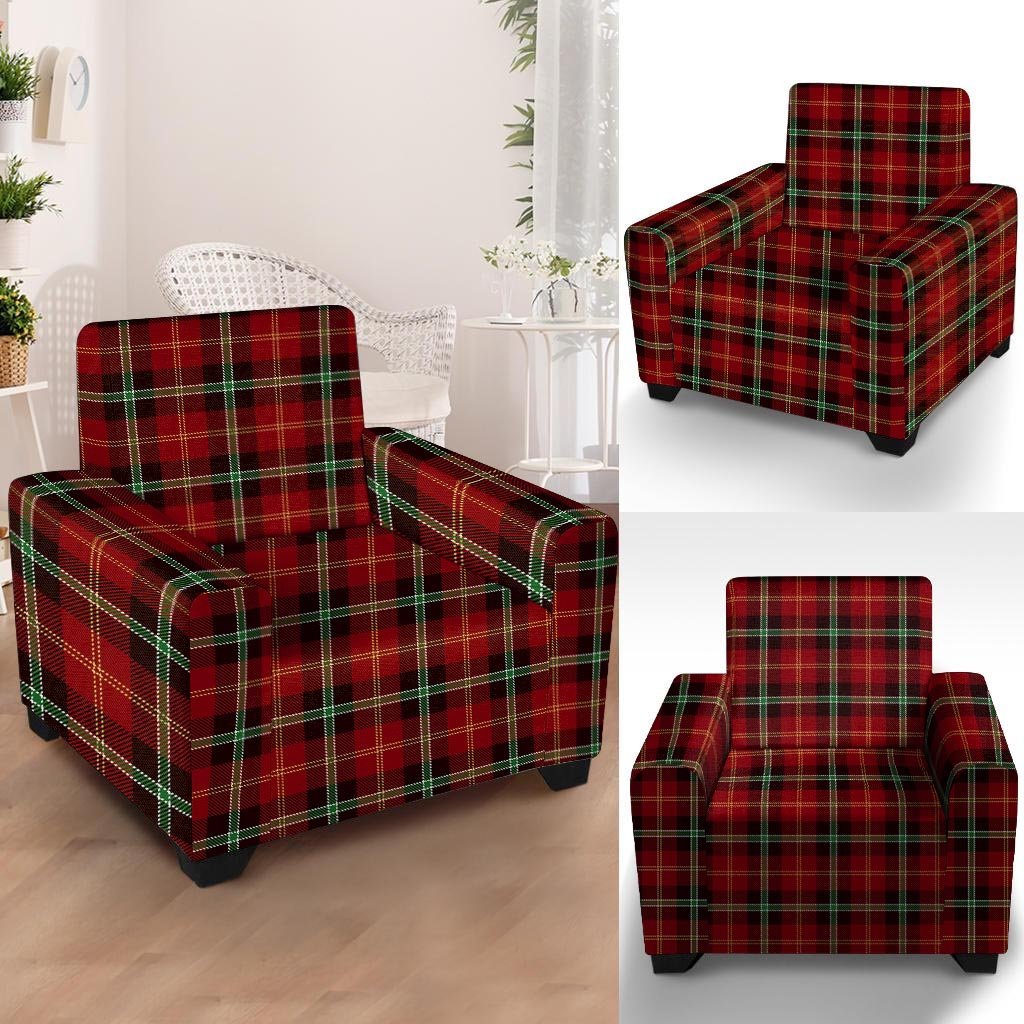 Royal Stewart Red Plaid Tartan Armchair Cover-grizzshop