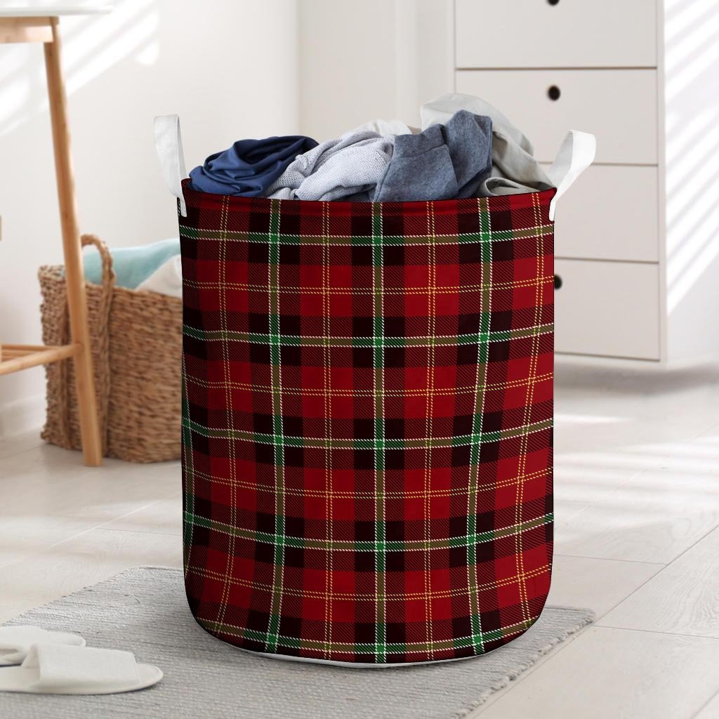 Royal Stewart Red Plaid Tartan Laundry Basket-grizzshop