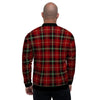 Royal Stewart Red Plaid Tartan Men's Bomber Jacket-grizzshop