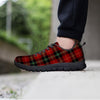 Royal Stewart Red Plaid Tartan Men's Sneakers-grizzshop