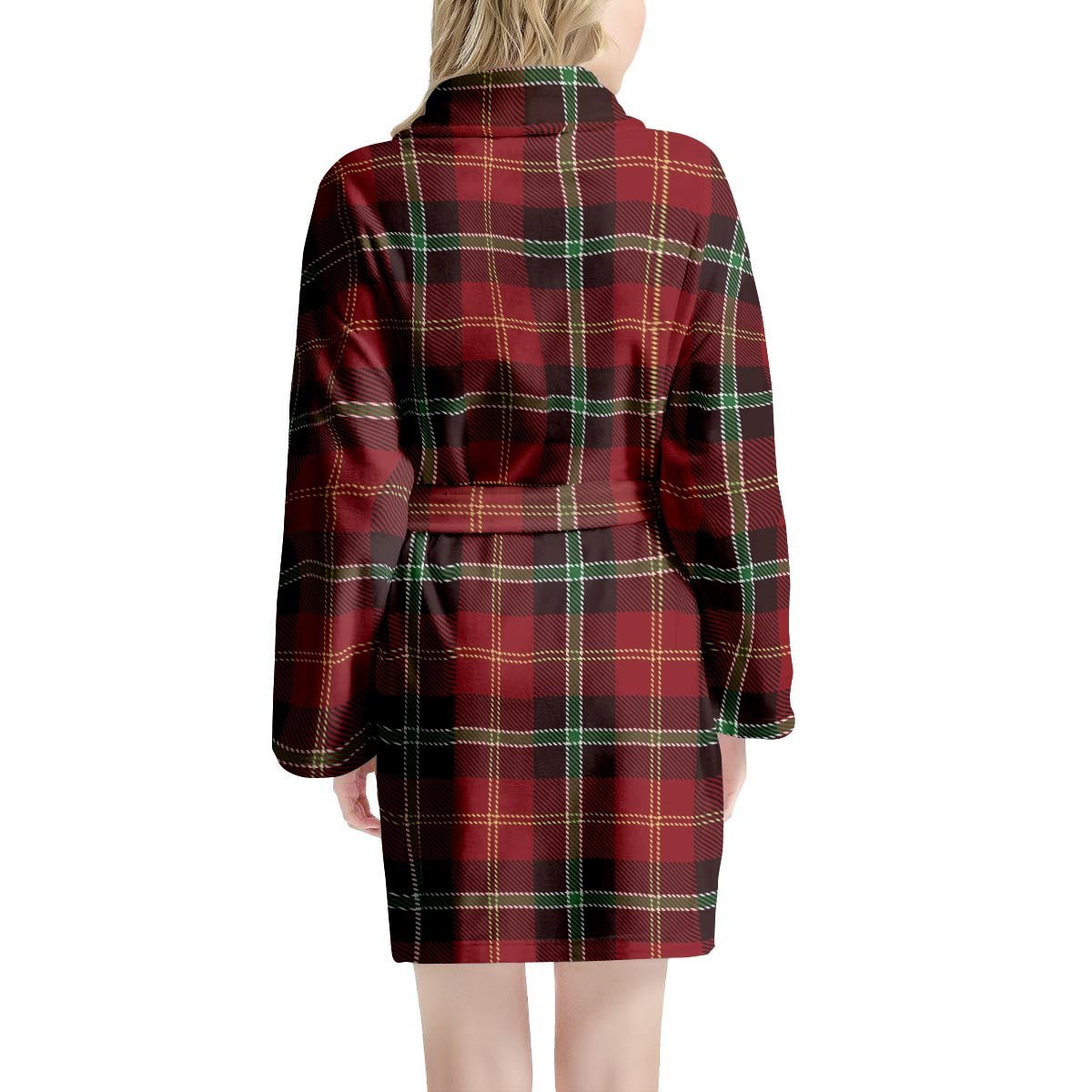 Royal Stewart Red Plaid Tartan Women's Robe-grizzshop