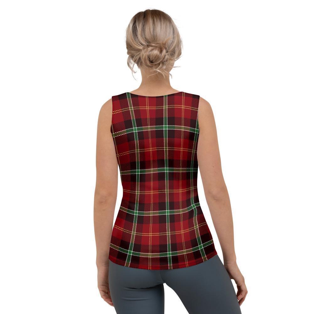 Royal Stewart Red Plaid Tartan Women's Tank Top-grizzshop