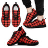 Royal Stewart Tartan Red Plaid Scottish Black Sneaker Shoes For Men Women-grizzshop