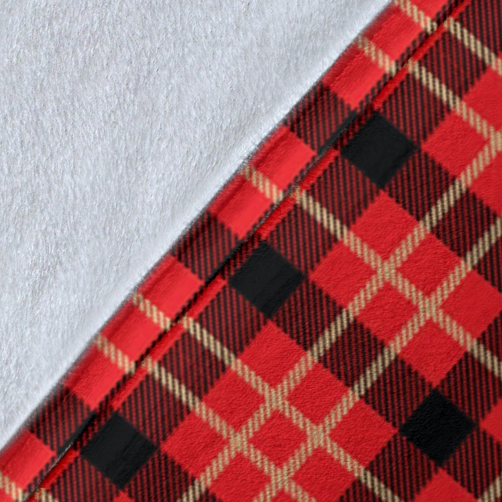 Royal Stewart Tartan Red Plaid Scottish Blanket-grizzshop