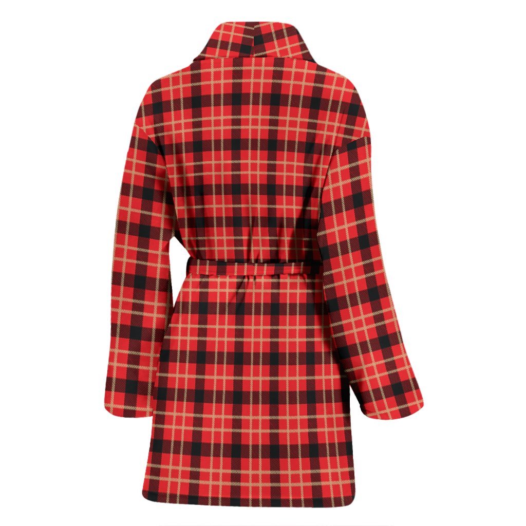 Royal Stewart Tartan Red Plaid Scottish Women Long Robe-grizzshop