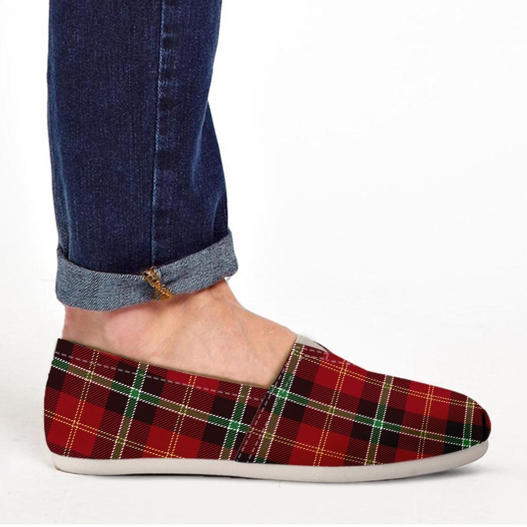 Royal Stewart Red Plaid Tartan Canvas Shoes-grizzshop