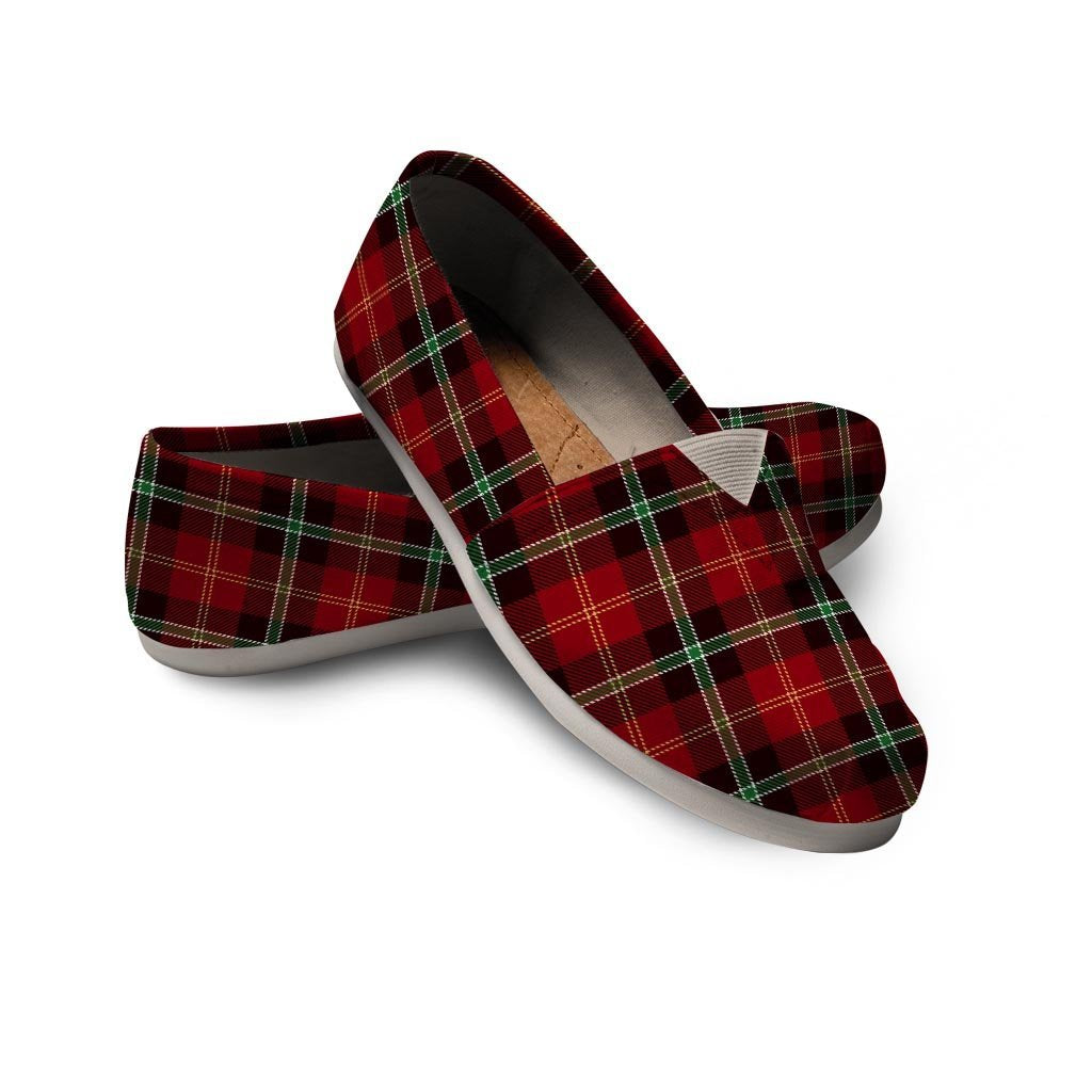 Royal Stewart Red Plaid Tartan Canvas Shoes-grizzshop