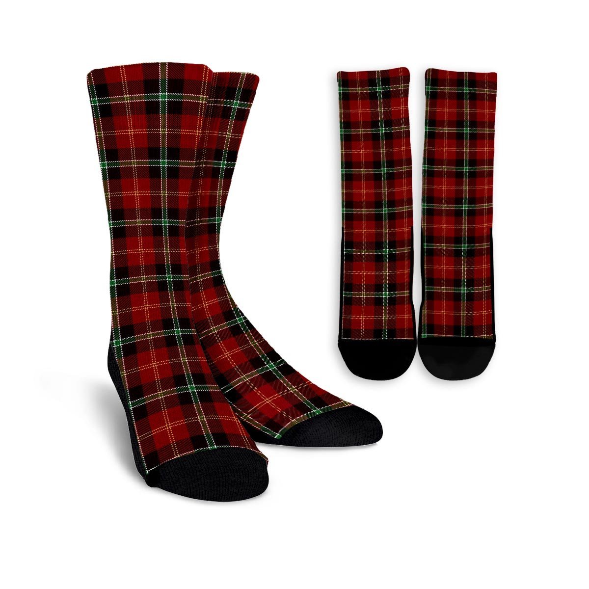 Royal Stewart Red Plaid Tartan Unisex Socks-grizzshop