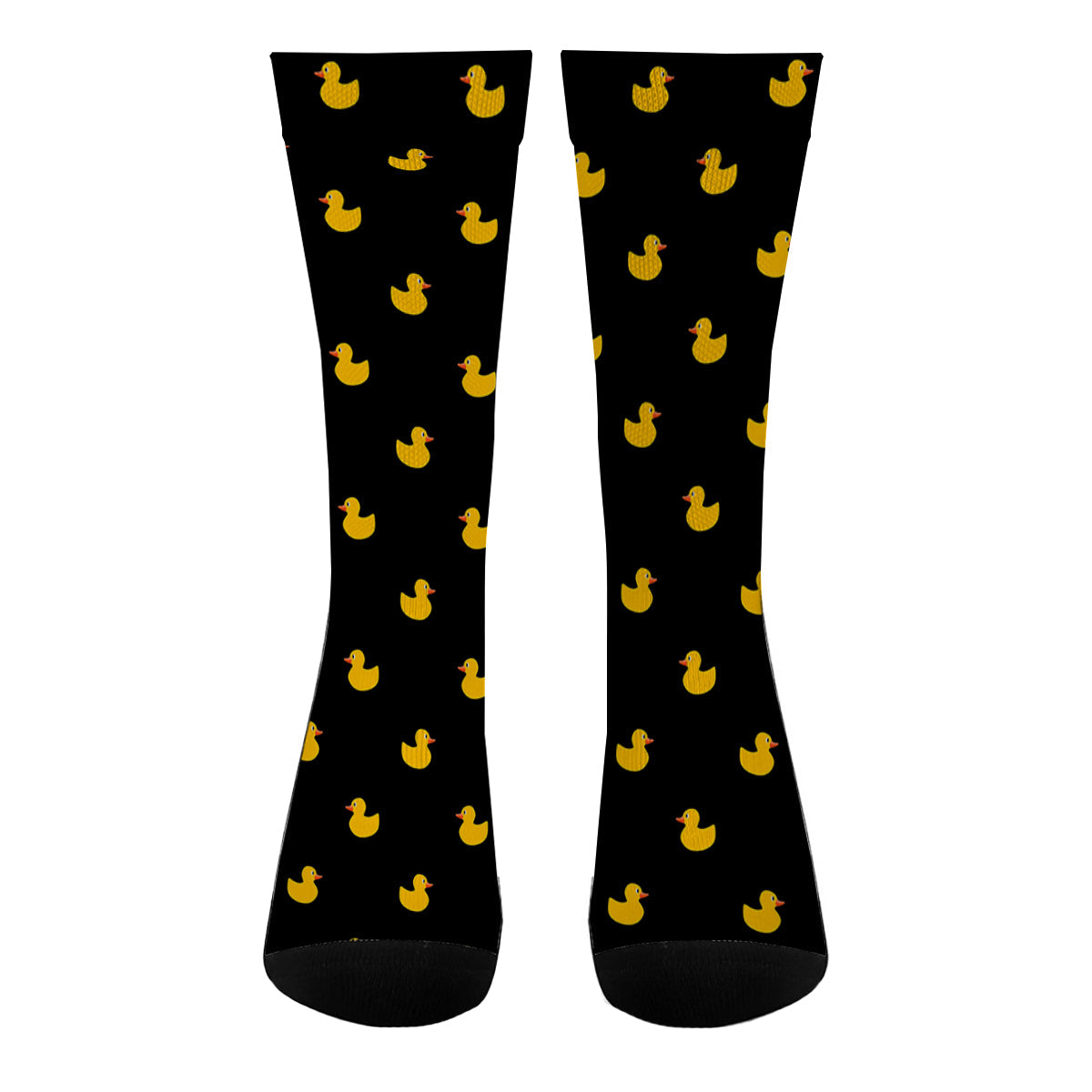 Rubber Duck Black Polka Dot Pattern Print Unisex Crew Socks-grizzshop