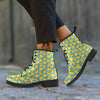 Rubber Duck In Water Print Pattern Leather Boots-grizzshop