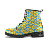 Rubber Duck In Water Print Pattern Leather Boots-grizzshop