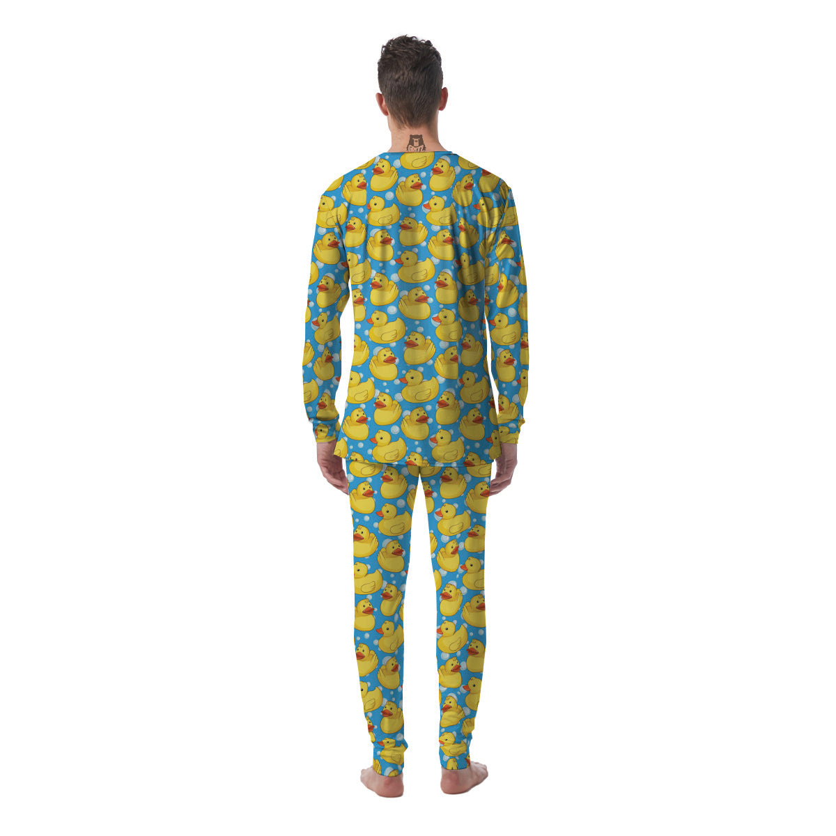 Rubber Duck In Water Print Pattern Men s Pajamas Grizzshopping