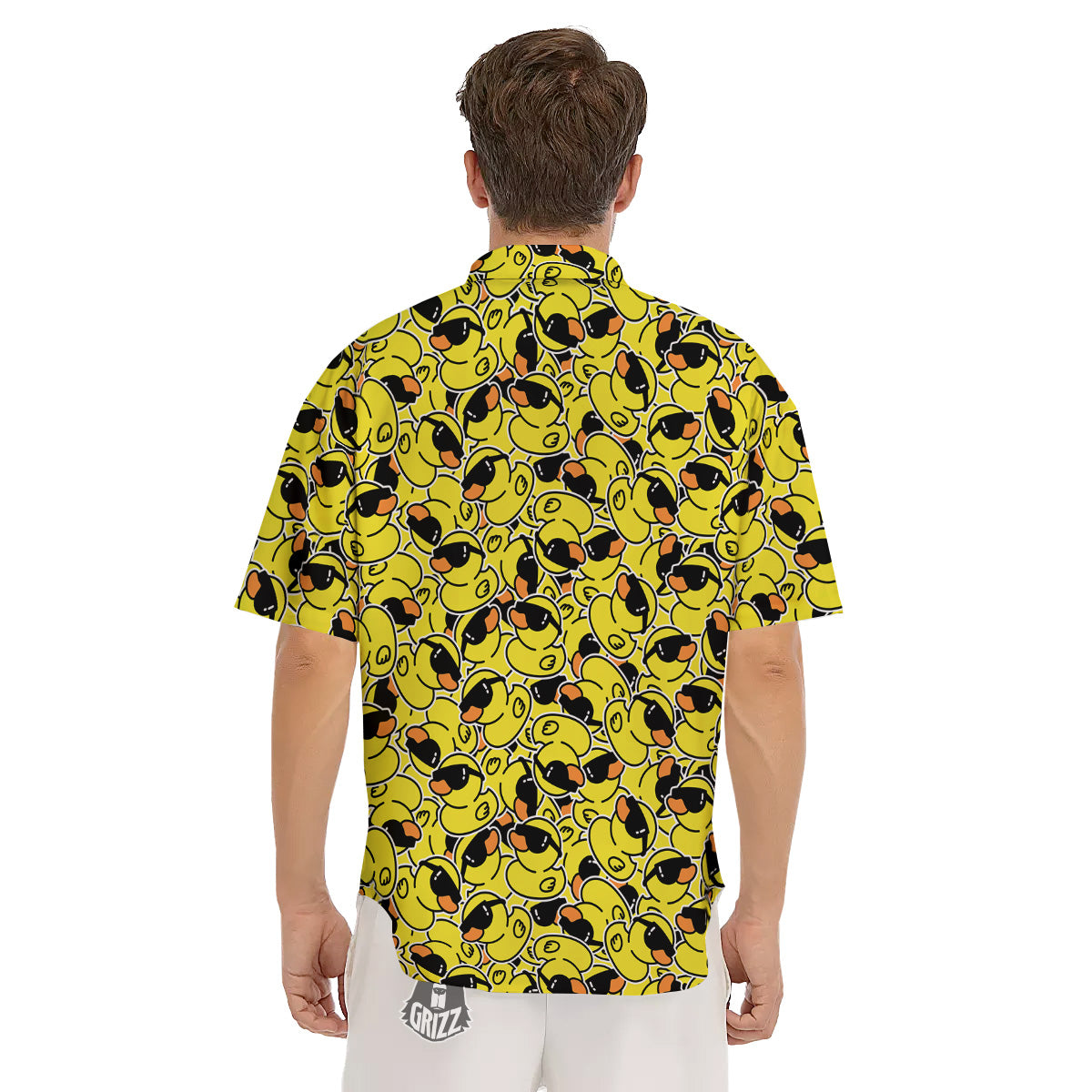 Rubber Duck Mafia Print Pattern Men's Short Sleeve Shirts – Grizzshopping