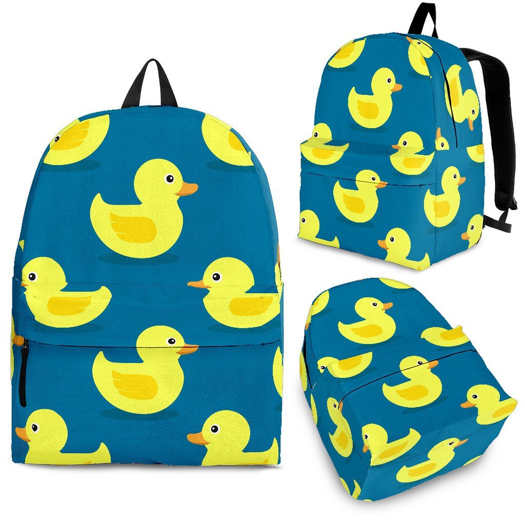 Rubber Duck Pattern Print Backpack-grizzshop