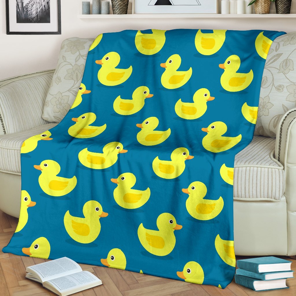 Rubber Duck Pattern Print Blanket-grizzshop