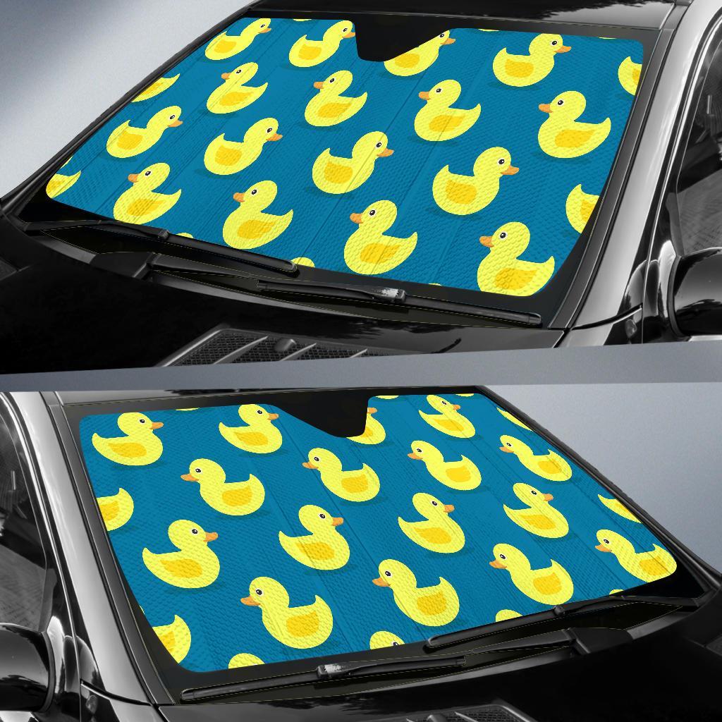 Rubber Duck Pattern Print Car Sun Shade-grizzshop