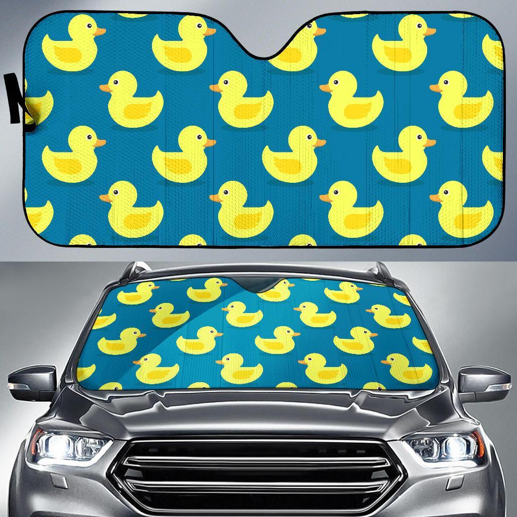 Rubber Duck Pattern Print Car Sun Shade-grizzshop