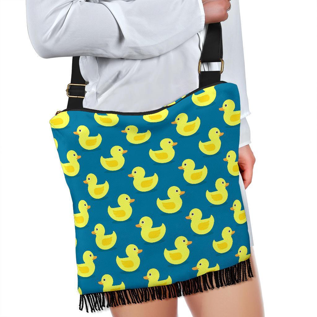 Rubber Duck Pattern Print Crossbody Bags-grizzshop