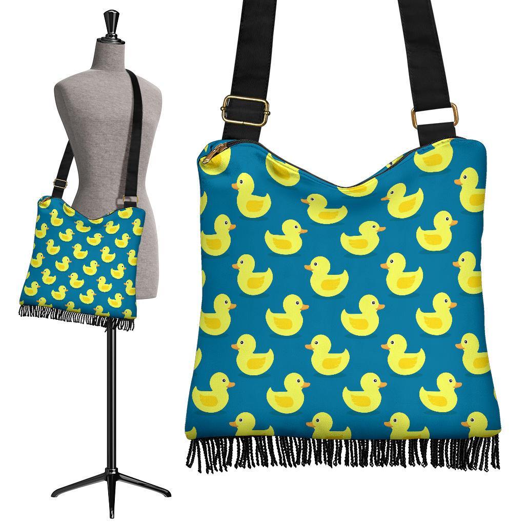 Rubber Duck Pattern Print Crossbody Bags-grizzshop