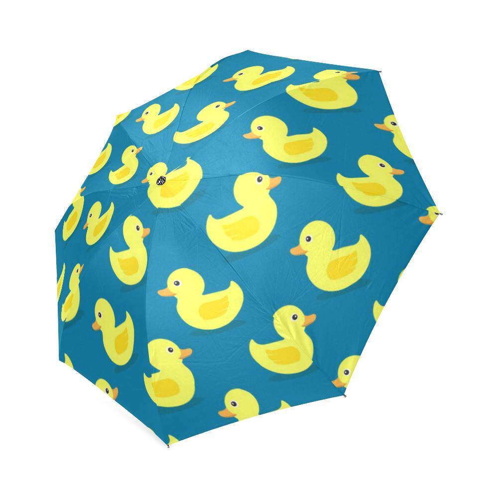 Rubber Duck Pattern Print Foldable Umbrella-grizzshop