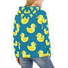 Rubber Duck Pattern Print Women Pullover Hoodie-grizzshop