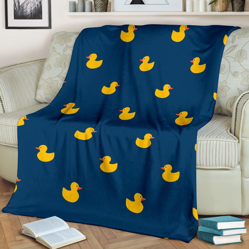 Rubber Duck Polka Dot Pattern Print Blanket-grizzshop