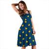 Rubber Duck Polka Dot Pattern Print Dress-grizzshop