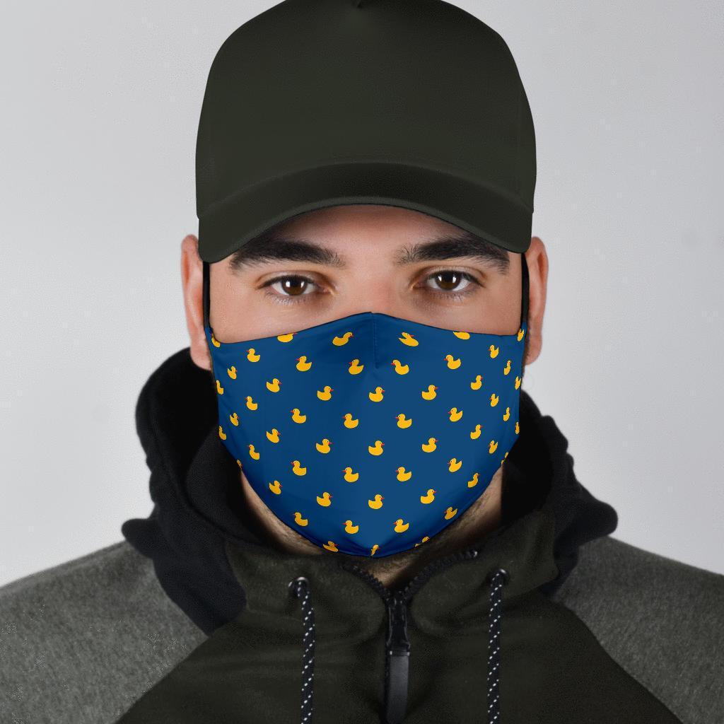 Rubber Duck Polka Dot Pattern Print Face Mask-grizzshop