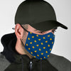 Rubber Duck Polka Dot Pattern Print Face Mask-grizzshop