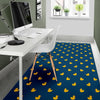 Rubber Duck Polka Dot Pattern Print Floor Mat-grizzshop