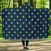 Rubber Duck Polka Dot Pattern Print Hooded Blanket-grizzshop