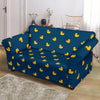 Rubber Duck Polka Dot Pattern Print Loveseat Cover-grizzshop