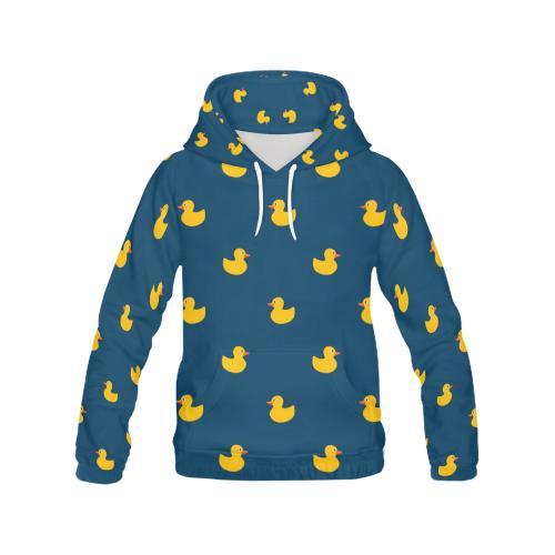 Rubber Duck Polka Dot Pattern Print Men Pullover Hoodie-grizzshop