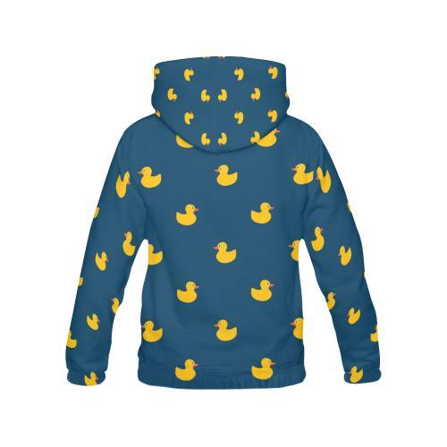 Rubber Duck Polka Dot Pattern Print Men Pullover Hoodie-grizzshop