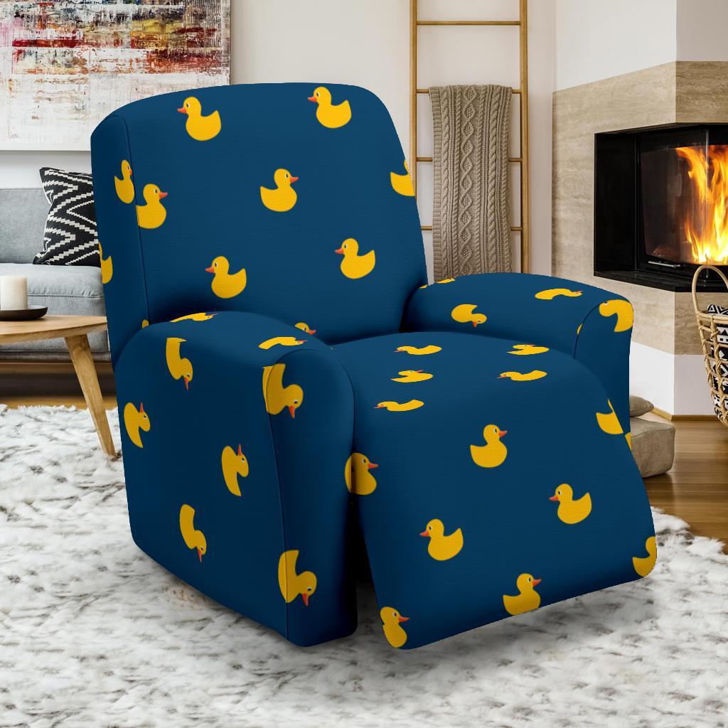 Rubber Duck Polka Dot Pattern Print Recliner Cover-grizzshop