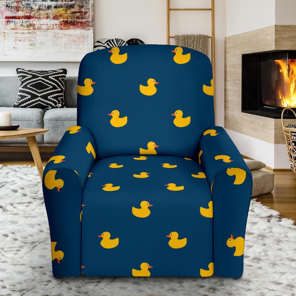 Rubber Duck Polka Dot Pattern Print Recliner Cover-grizzshop