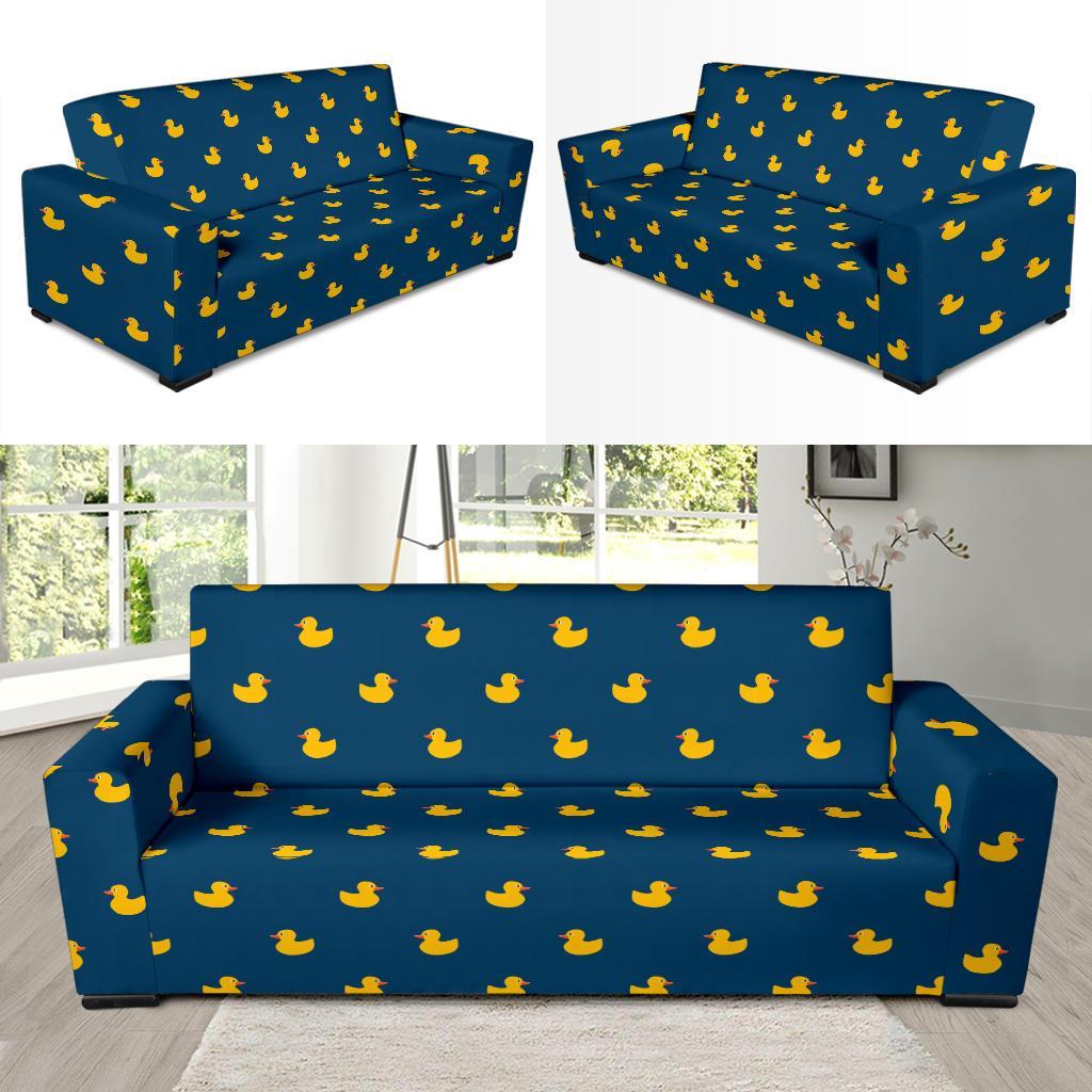 Rubber Duck Polka Dot Pattern Print Sofa Covers-grizzshop