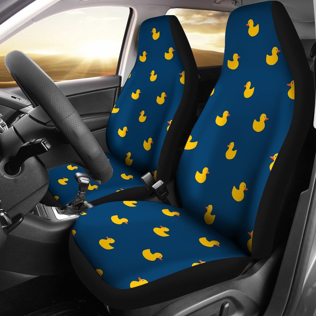 Rubber Duck Polka Dot Pattern Print Universal Fit Car Seat Cover-grizzshop