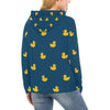 Rubber Duck Polka Dot Pattern Print Women Pullover Hoodie-grizzshop