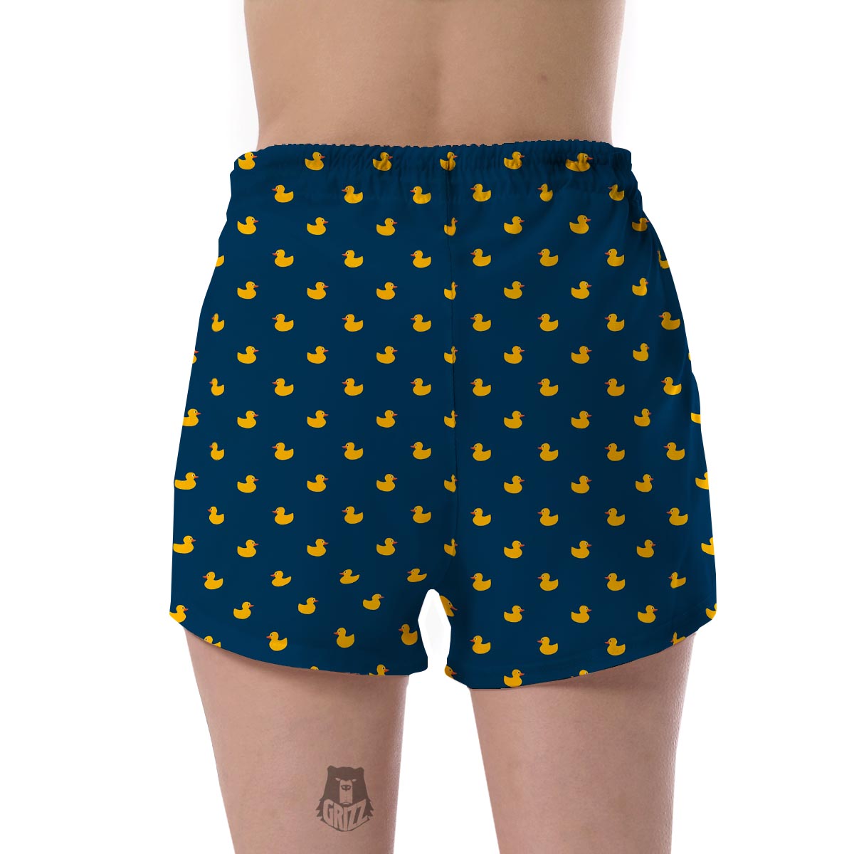 Rubber Duck Polka Dot Pattern Print Women's Shorts-grizzshop
