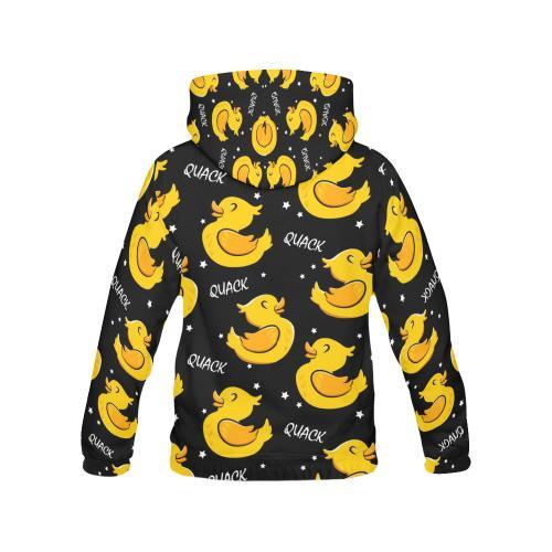 Rubber Duck Print Pattern Men Pullover Hoodie-grizzshop