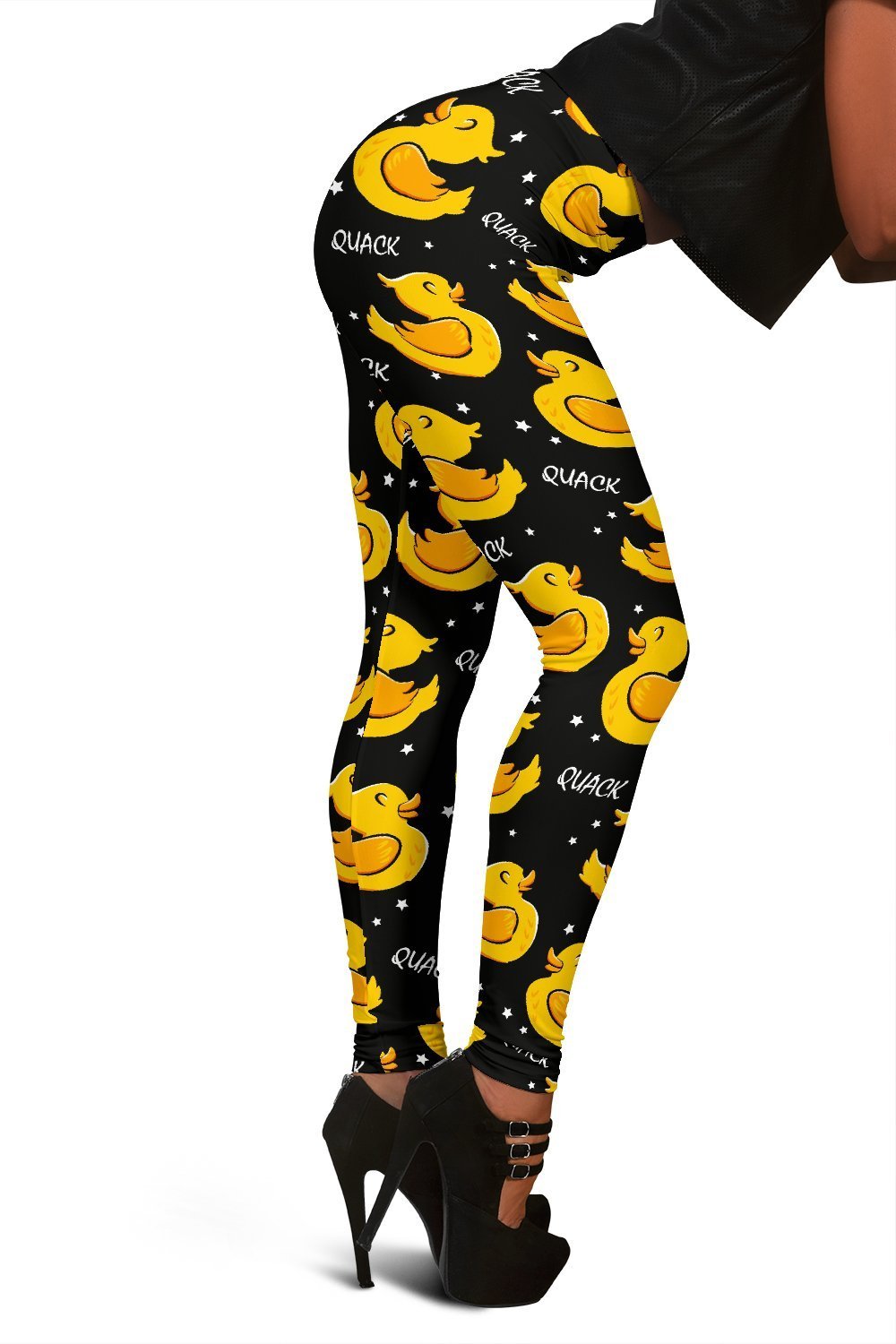 Rubber Duck Print Pattern Women Leggings-grizzshop