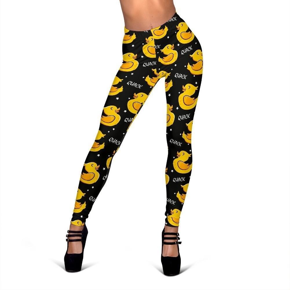  Yellow Rubber Duck Leggings for Girls Stretch Pants