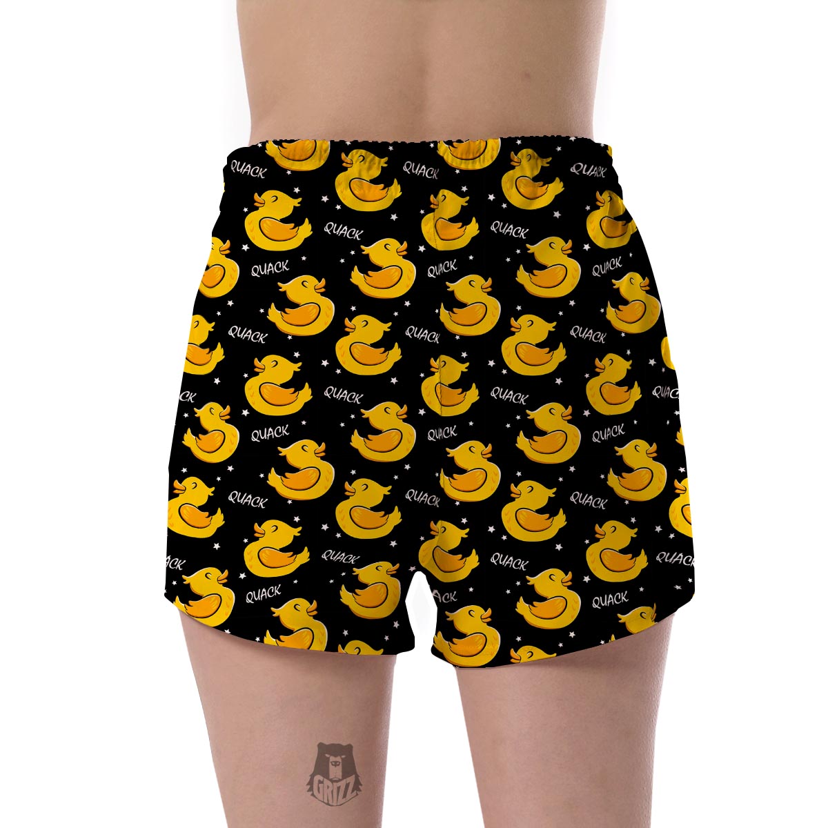 Rubber Duck Print Pattern Women's Shorts-grizzshop