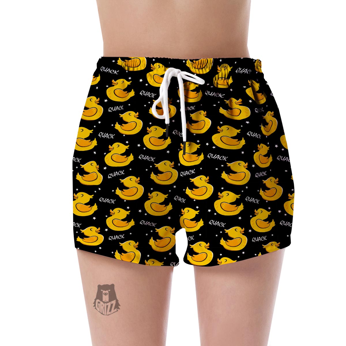 Rubber Duck Print Pattern Women's Shorts-grizzshop