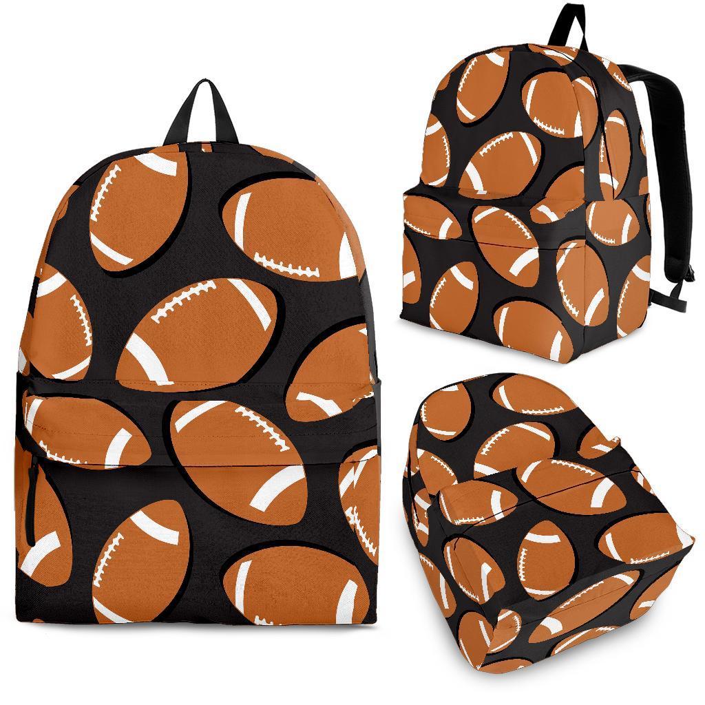 Rugby Ball American Football Print Pattern Backpack-grizzshop