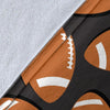 Rugby Ball American Football Print Pattern Blanket-grizzshop