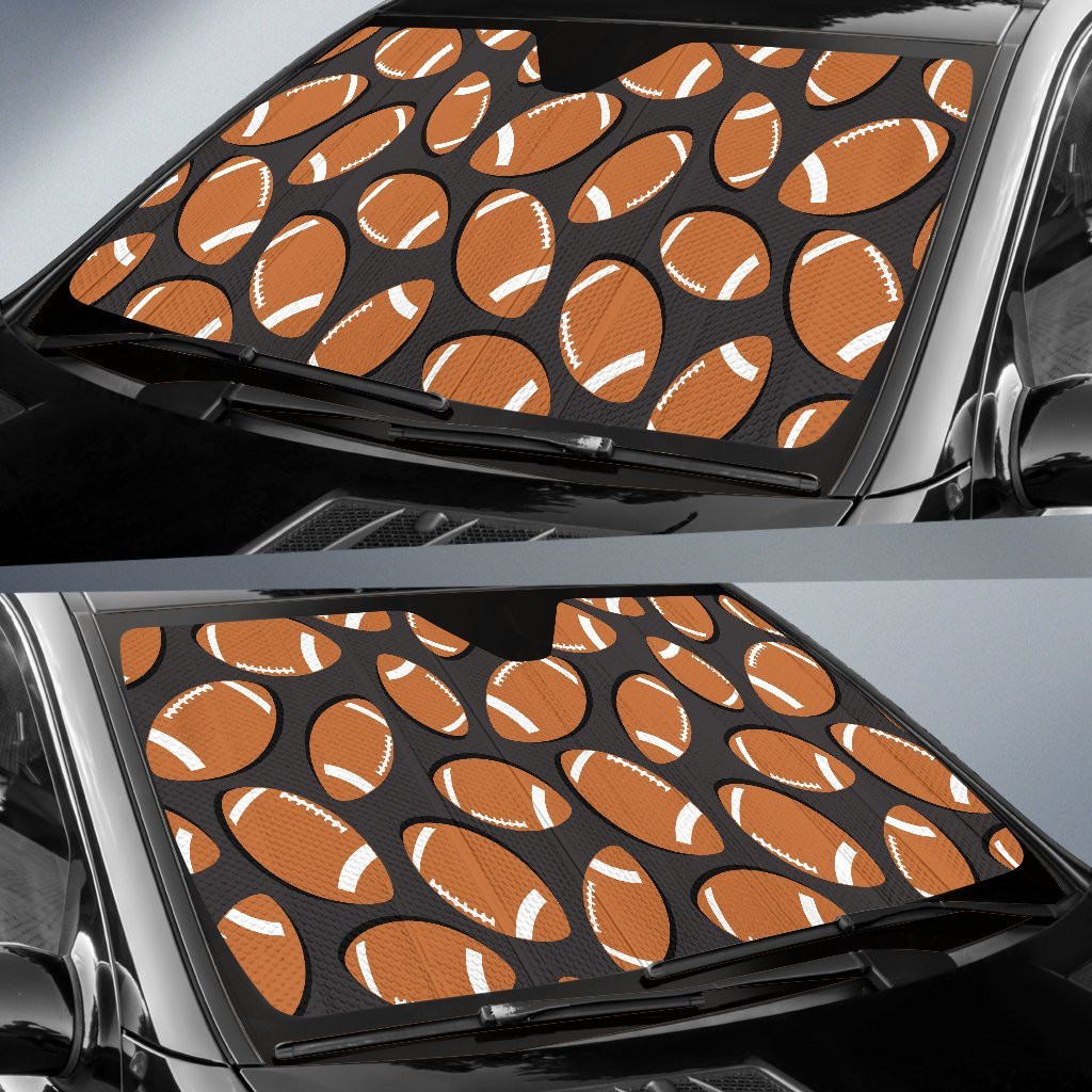 Rugby Ball American Football Print Pattern Car Sun Shade-grizzshop
