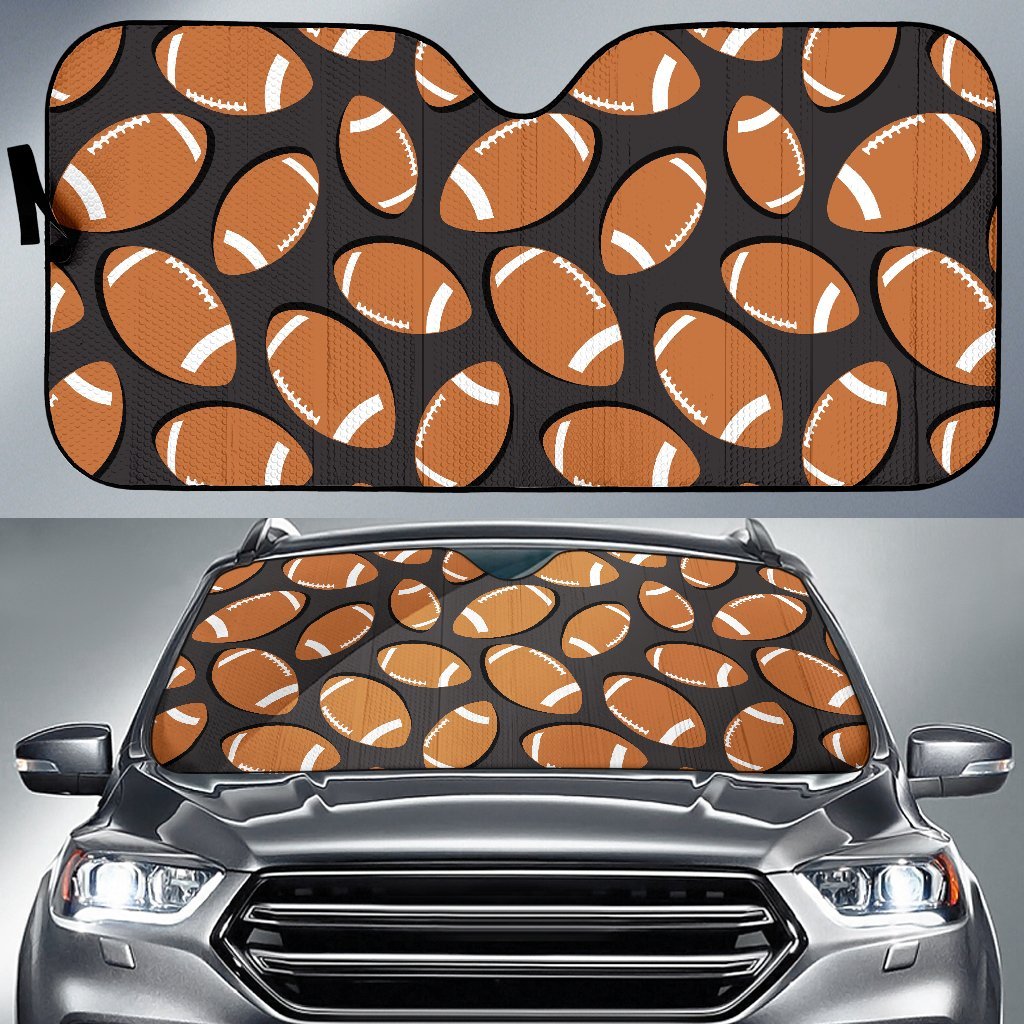 Rugby Ball American Football Print Pattern Car Sun Shade-grizzshop