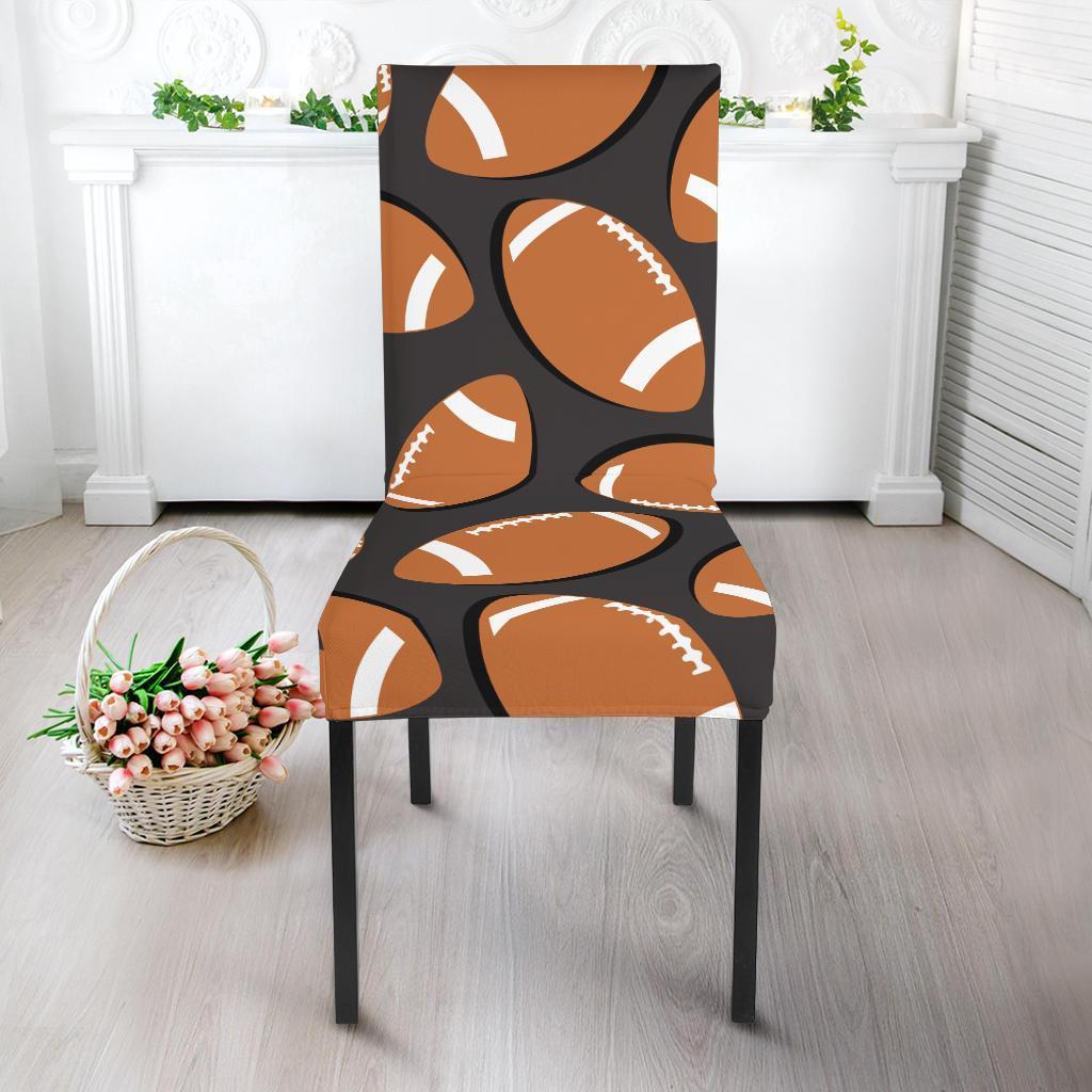 Rugby Ball American Football Print Pattern Chair Cover-grizzshop